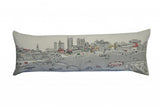 14" X 46" Cream Nashville Daylight Skyline Lumbar Decorative Pillow