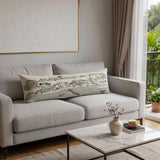14" X 46" Cream New Orleans Daylight Skyline Lumbar Decorative Pillow
