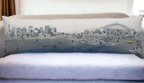 14" X 46" Cream Sydney Daylight Skyline Lumbar Decorative Pillow