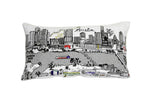 14" X 24" Cream Baltimore Daylight Skyline Lumbar Decorative Pillow