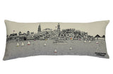 14" X 24" Cream Chesapeake Daylight Skyline Lumbar Decorative Pillow