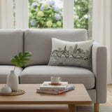 14" X 24" Cream Cleveland Daylight Skyline Lumbar Decorative Pillow