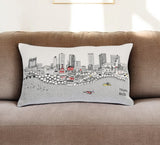 14" X 24" Cream Hometown Pride Wool Lumbar Throw Pillow