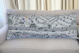 14" X 35" Cream Breckenridge Daylight Skyline Lumbar Decorative Pillow