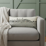 14" X 35" Cream Charleston Daylight Skyline Lumbar Decorative Pillow