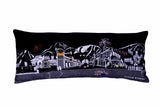 Dark Gray And White Jackson Nighttime Skyline Lumbar Decorative Pillow