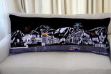 Dark Gray And White Jackson Nighttime Skyline Lumbar Decorative Pillow