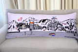 14" X 35" Cream Jackson Daylight Skyline Lumbar Decorative Pillow