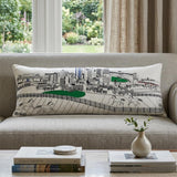 14" X 35" Cream Lexington Daylight Skyline Lumbar Decorative Pillow
