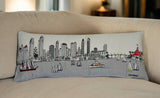 14" X 35" Cream Hometown Pride Wool Lumbar Throw Pillow