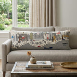 14" X 35" Cream Tulsa Daylight Skyline Lumbar Decorative Pillow