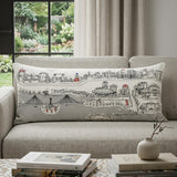 14" X 35" Cream Wichita Daylight Skyline Lumbar Decorative Pillow