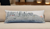 14" X 35" Cream Hometown Pride Wool Lumbar Throw Pillow