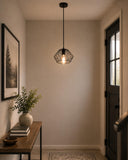 Black Unique Statement Metal Dimmable Chandelier With Black Shades