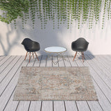 8' X 10' Beige Indoor Outdoor Area Rug
