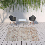8' X 10' Beige Indoor Outdoor Area Rug