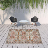 8' X 10' Cream Indoor Outdoor Area Rug