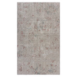 2' X 3' Gray And Ivory Geometric Distressed Stain Resistant Area Rug