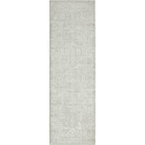 2' X 6' Ivory And Gray Floral Stain Resistant Area Rug
