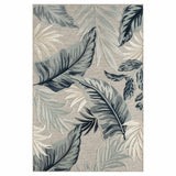 5' X 7' Blue And Gray Indoor Outdoor Area Rug