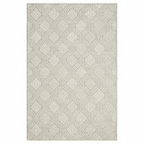 5' X 7' Gray And Ivory Geometric Stain Resistant Indoor Outdoor Area Rug