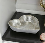 7" Silver Heart Cast Iron Handmade Vanity Tray