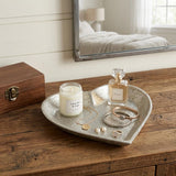 7" Silver Heart Cast Iron Handmade Vanity Tray