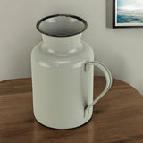 8" Gray and Black Metal Jug Vase