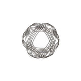 9" Gray Metal Hand Painted Decorative Orb Tabletop Sculpture