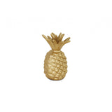 8" Gold Cast Iron Pineapple Hand Painted Sculpture