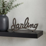 5" Black Cast Iron Hand Painted Darling Tabletop Sculpture