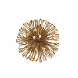 4" Gold Metal Abstract Bloom Painted Sculpture