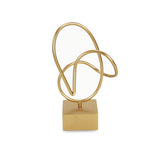 12" Gold Metal Hand Painted Tabletop Sculpture