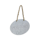5" X 8" Gray Handcrafted Welcome Galvanized Metal Wall Decor