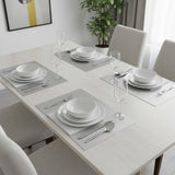 18" Set of Four Silver Vinyl Placemats