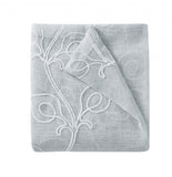 8' X 10' Gray And Ivory Floral Washable Indoor Outdoor Area Rug