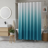 72" Blue And White Ombre Shower Curtain