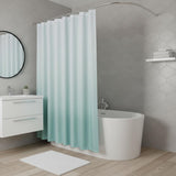 72" White And Sea Green Ombre Shower Curtain