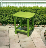 13" Green Resin Outdoor Side Table
