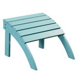 19" Plastic Light Blue Specialty Outdoor Footstool Ottoman