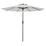 9' Grey Polyester Octagonal Tilt Market Patio Umbrella