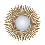 27" Gold Sunburst Iron Framed Accent Mirror