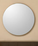 30" Gold Round Wood Framed Accent Mirror