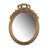 26" Gold Crowned Top Resin Framed Accent Mirror