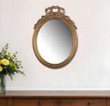 26" Gold Crowned Top Resin Framed Accent Mirror