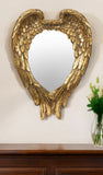 22" Gold Heart Resin Framed Accent Mirror
