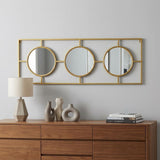 16" Gold Iron Framed Accent Mirror