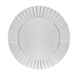 24" Clear Round Beveled Glass Framed Accent Mirror