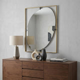 40" Gold Iron Framed Accent Mirror