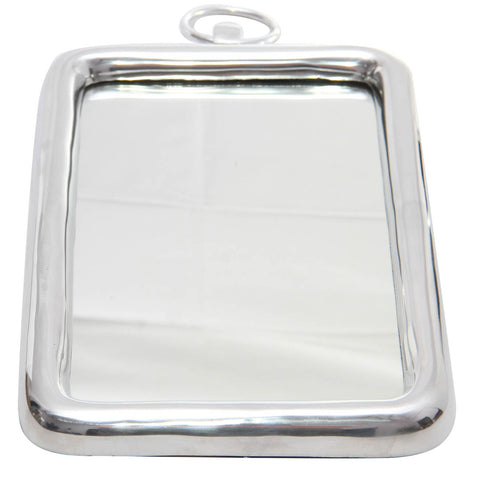 18" Silver Aluminum Framed Accent Mirror